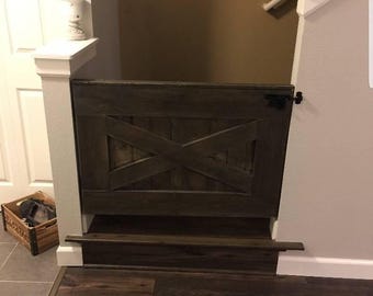 Rustic farmhouse solid wooden baby or pet gate