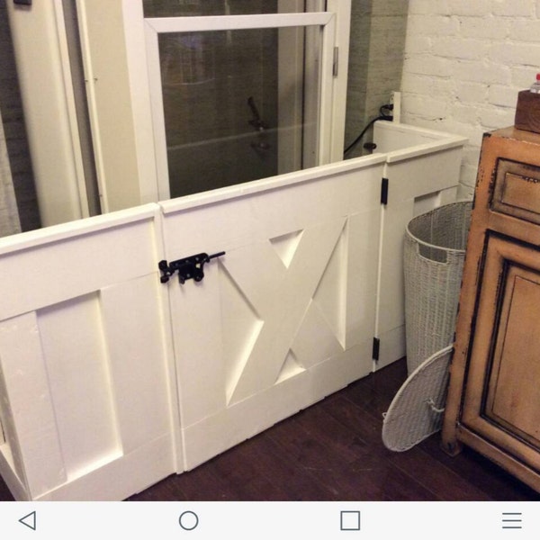 Baby Gate With Cat Door Etsy