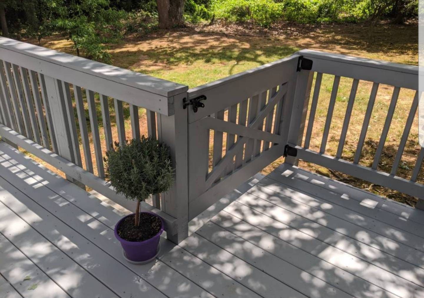 Rustic Indoor Outdoor Hybrid Open Slat Farmhouse Gate With