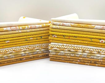Curated Color Bundle GOLDEN YELLOW - 16 Fat Eighths