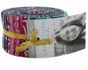 Moda Jelly Roll-LONGITUDE batiks-by Kate Spain