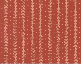 MEADOWMERE - Stripes in Poppy (48367 17) - by Gingiber for Moda - Sold by the YARD - Cut Continuous