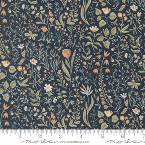 Moda RAINIER - Mountain Meadow Floral in Deep Sea (38141 13) - by Jessica Rose - Sold By the YARD - Cut Continuous