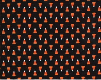 MIDNIGHT MAGIC 2 - Candy Corn in Midnight (24103 18) - by April Rosenthal/Prairie Grass for Moda - Sold By the Yard - Cut Continuous