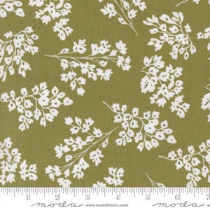 Moda BOTANY - Seedlings in Basil (11555 17)  by Alli K Design - Sold By the YARD - Cut Continuous