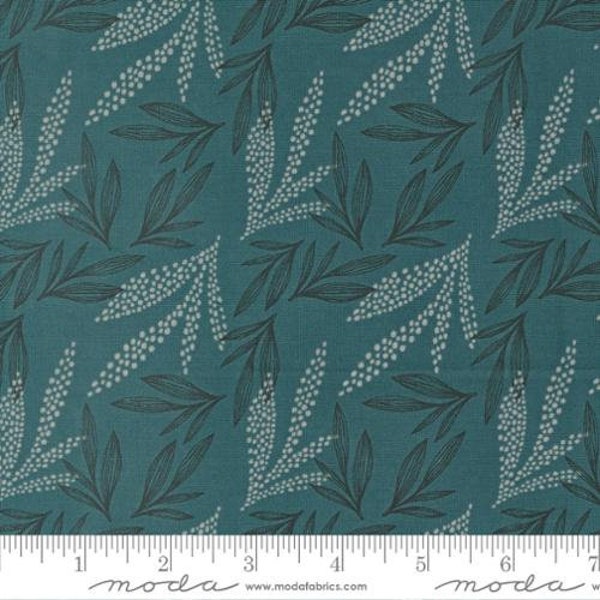 WOODLAND WILDFLOWERS - Leaf Blender in Dark Lake (45584 18) - by Fancy That Design House for Moda - Sold By the YARD - Cut Continuous