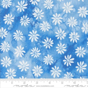 Moda SUNSHINE BLUE SKIES - Flower Shower in Bluebell (39828 12) - by Create Joy Project - Sold by the Yard - Cut Continuous