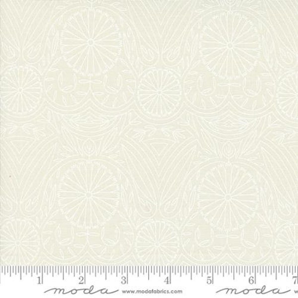 IMAGINARY FLOWERS - Damask Blender in Cloud (48385 31) - by Gingiber for Moda - Sold by the YARD - Cut Continuous