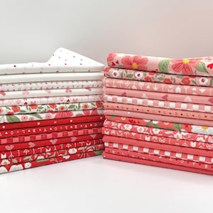 LOVE BLOOMS Fat Quarter or Half Yard Bundle - by Lella Boutique for Moda - 28 Fat Quarters or Half Yard Cuts