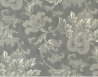 COLLECTIONS ETCHINGS - Floral Damask in Charcoal (44335 15) - By 3 Sisters for Moda - Sold By the Yard - Cut Continuous