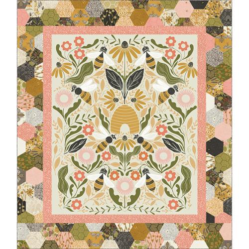 Moda BEE GARDEN - Twists and Turns in Porcelain/white (48415