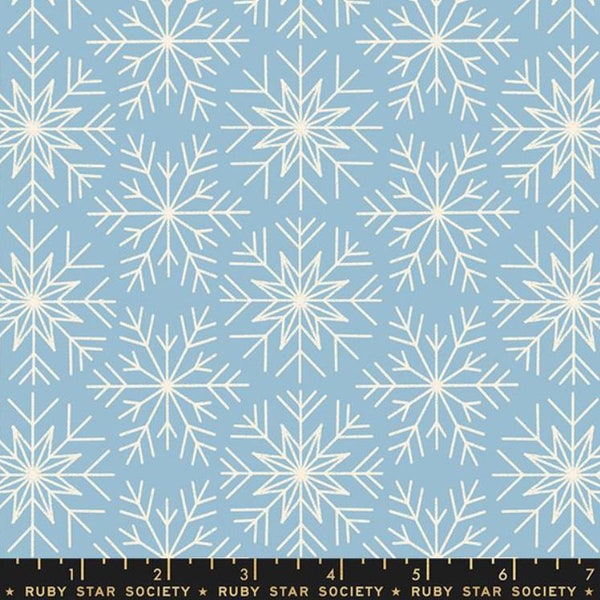 WINTERGLOW - Snowflakes in Celestial (RS5110 13) - by Ruby Star Society for Moda - Sold by the YARD - Cut Continuous