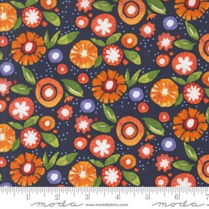 Moda SUPERBLOOM - Posy Party in Indigo (48786 16) - by Robin Pickens - Sold By the YARD - Cut Continuous