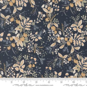 Moda RAINIER - Herb Garden Floral in Deep Sea (38140 13) - by Jessica Rose - Sold By the YARD - Cut Continuous