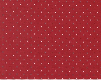 OLD GLORY - Magic Dot in Red (5206 15) - by Lella Boutique for Moda - Sold By the YARD - Cut Continuous