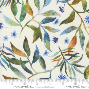 Moda WANDERLUST - Frondest Friends in Cloud (39841 11) by Create Joy Project - Sold by the Yard - Cut Continuous