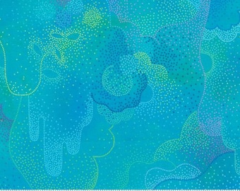 GRADIENTS AURAS - Pointalism Blender in Turquoise (33737 17) - by Moda Fabrics - Sold By the YARD - Cut Continuous