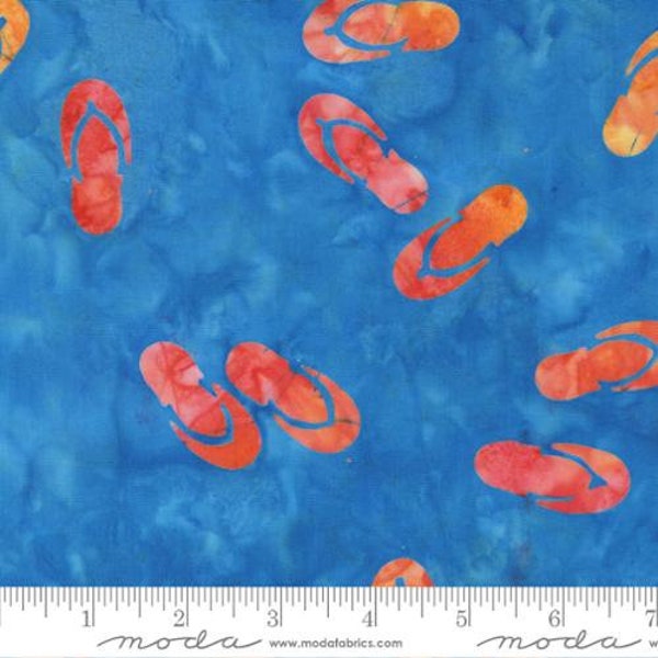 Moda BEACHY BATIKS - Flip Flops in Sky (4362 11) - Sold by the YARD - Cut Continuous