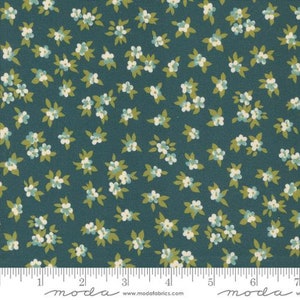 Moda CHELSEA GARDEN - Tea Rose in Peacock (33749 17) - Sold By the YARD - Cut Continuous