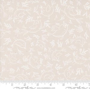 Moda CHIRP - Trace a Bird in Cloud (39034 11) - by Elena Amo - Sold By the YARD - Cut Continuous
