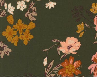 Moda FORAGED FOUND - Harvest Bloom in Pine (45630 22) - by Fancy That Design House - Sold by the Yard Cut Continuous