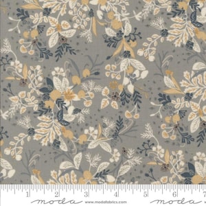 Moda RAINIER - Herb Garden Floral in Pewter (38140 16) - by Jessica Rose - Sold By the YARD - Cut Continuous