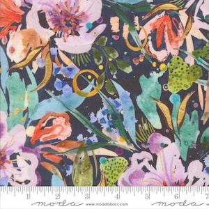 Moda WANDERLUST - Alpine Floret in Twilight (39840 14) by Create Joy Project - Sold by the Yard - Cut Continuous