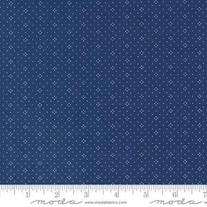 DENIM & DAISIES - Eyelet in Midnight Jeans (20488 108) - by Fig Tree and Co for Moda - Sold by the Yard - Cut Continuous
