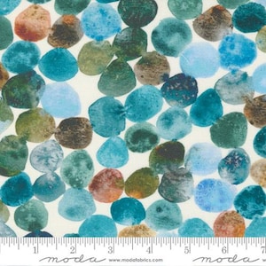 DESERT OASIS - Rock Collection Dots in Cloud/River (39767 12) - by Create Joy Project for Moda - Sold by the Yard - Cut Continuous