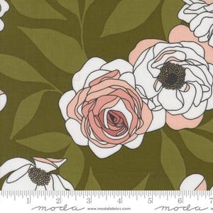 Moda BOTANY - Cabbage Rose in Monstera (11550 19) by Alli K Design - Sold By the YARD - Cut Continuous