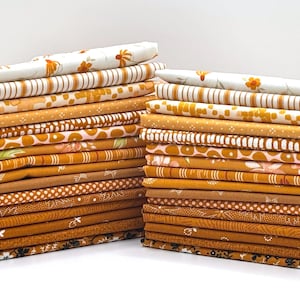 Curated Color Bundle CARAMEL - 16 Pieces - Choose Fat Quarters or Fat Eighths
