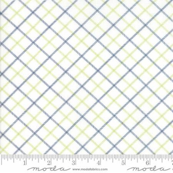 Moda SMITTEN by Bonnie and Camille-plaid in navy/green-(55175 27)-by the YARD