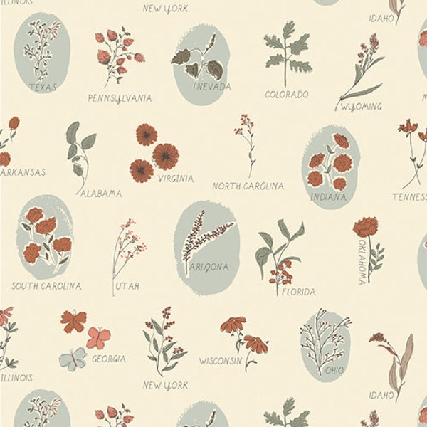 Roots of Nature - Roadside Wildflowers Three (TRB 3005) - by Bonnie Christine for Art Gallery Fabrics - Sold by the Yard - Cut Continuous