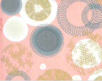 DANCE IN PARIS - Modern Circles in Bubblegum (1740 12M) - by Zen Chic for Moda - Sold by the Yard - Cut Continuous