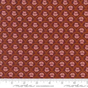 FOLK LORE - Scallop Story in Burgundy (45605 16) - by Fancy That Design House for Moda - Sold By the YARD - Cut Continuous