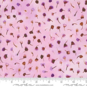 BLOOMING LOVELY - Watercolor Buds in Lilac (16976 14) - by Janet Clare for Moda - Sold By the Yard - Cut Continuous