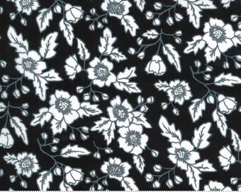 MIDNIGHT MAGIC 2 - Gothic Floral in Midnight (24100 16) - by April Rosenthal/Prairie Grass for Moda - Sold By the Yard - Cut Continuous