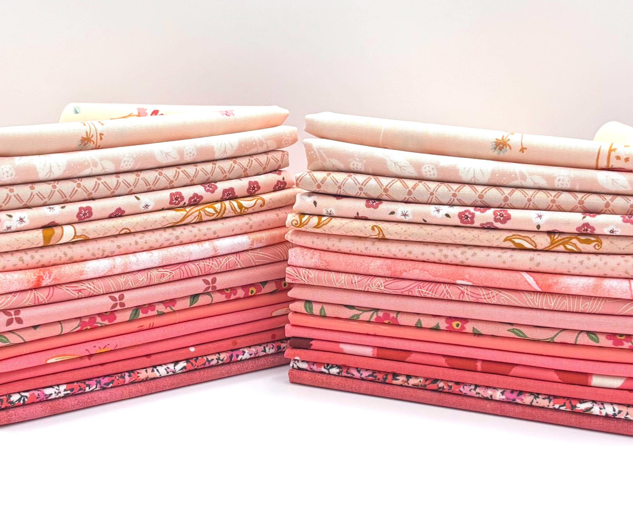 Curated Color Bundle CORAL ROSE - 16 Fat Eighths