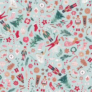 WINTERTALE - The Nutcracker Snow (WNT 12259) - di Katarina Rocella per Art Gallery Fabrics - Venduto tagliato a misura - Taglio continuo