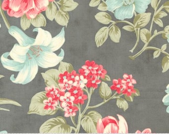 COLLECTIONS ETCHINGS - Bold Blossoms in Charcoal (44330 15) - By 3 Sisters for Moda - Sold By the Yard - Cut Continuous