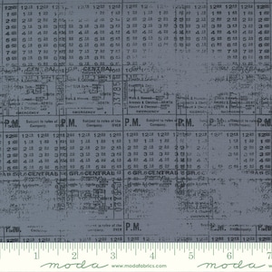 CELESTIAL - Stamps Text in Aluminum (1763 44) - by Zen Chic for Moda - Sold by the Yard - Cut Continuous