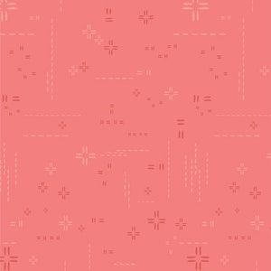 Art Gallery Decostitch Elements In CORAL ROSE (DSE-721) - Sold by the Yard - Cut Continuous