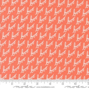 HEY BOO - Boo Text in Soft Pumpkin (5212 12) - by Lella Boutique for Moda - Sold By the YARD - Cut Continuous