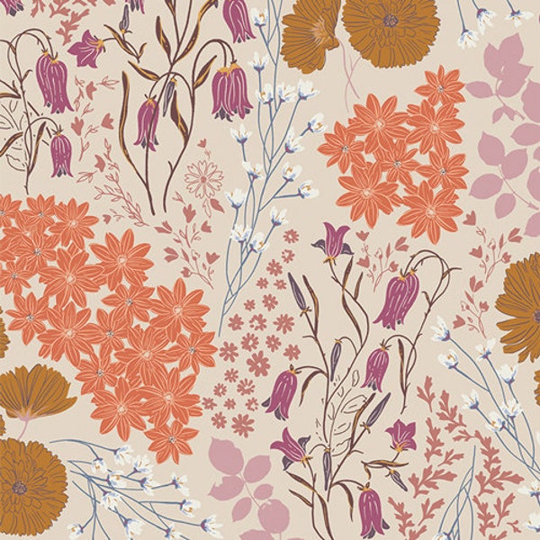 DUSK FUSION - Bluebells and Buttercups Dusk (FUSDK 2702) - by Art Gallery Fabrics - Sold by the Yard - Cut Continuous