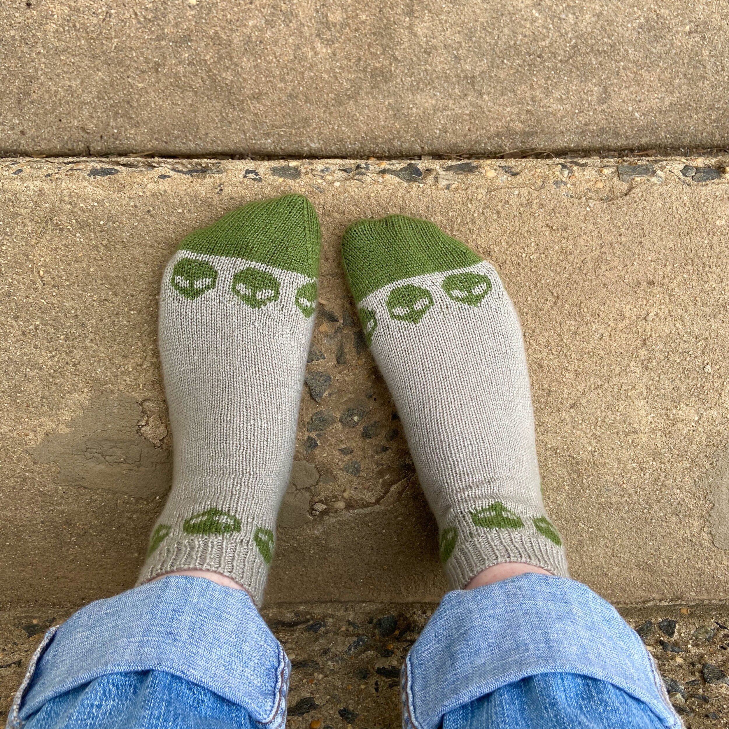 PATTERN Knit Alien Sock Pattern Aeronauts Socks Etsy