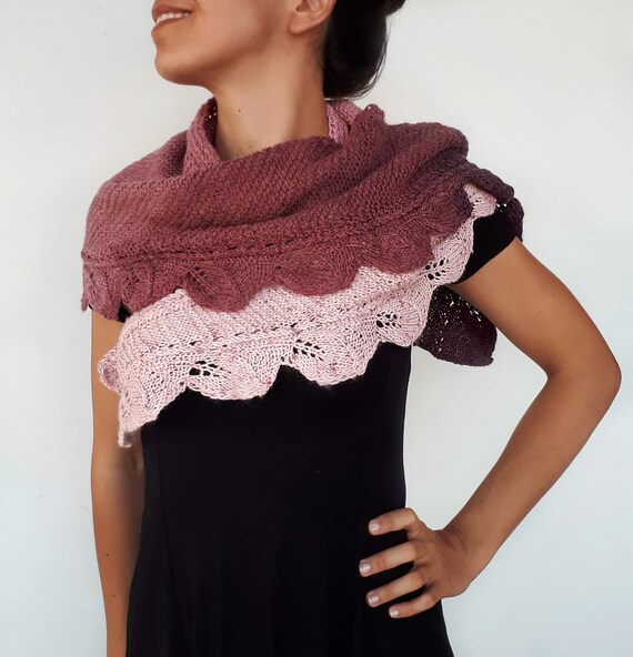 sciarpa di lana con i ferri