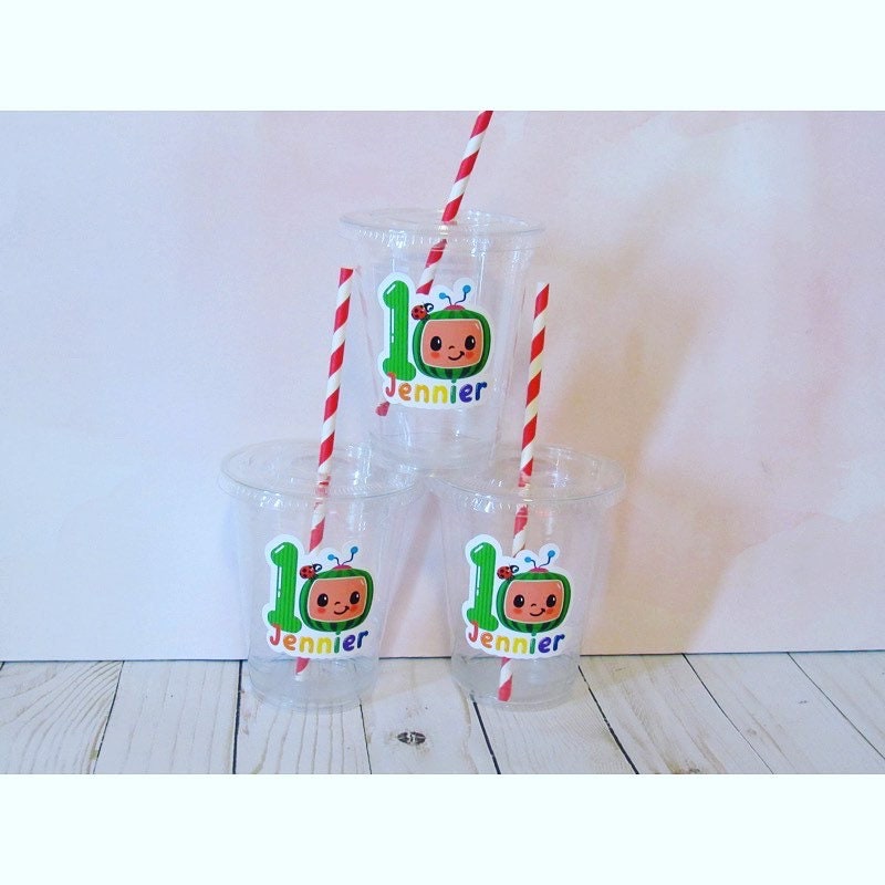 Party Cups with matching straws Etsy