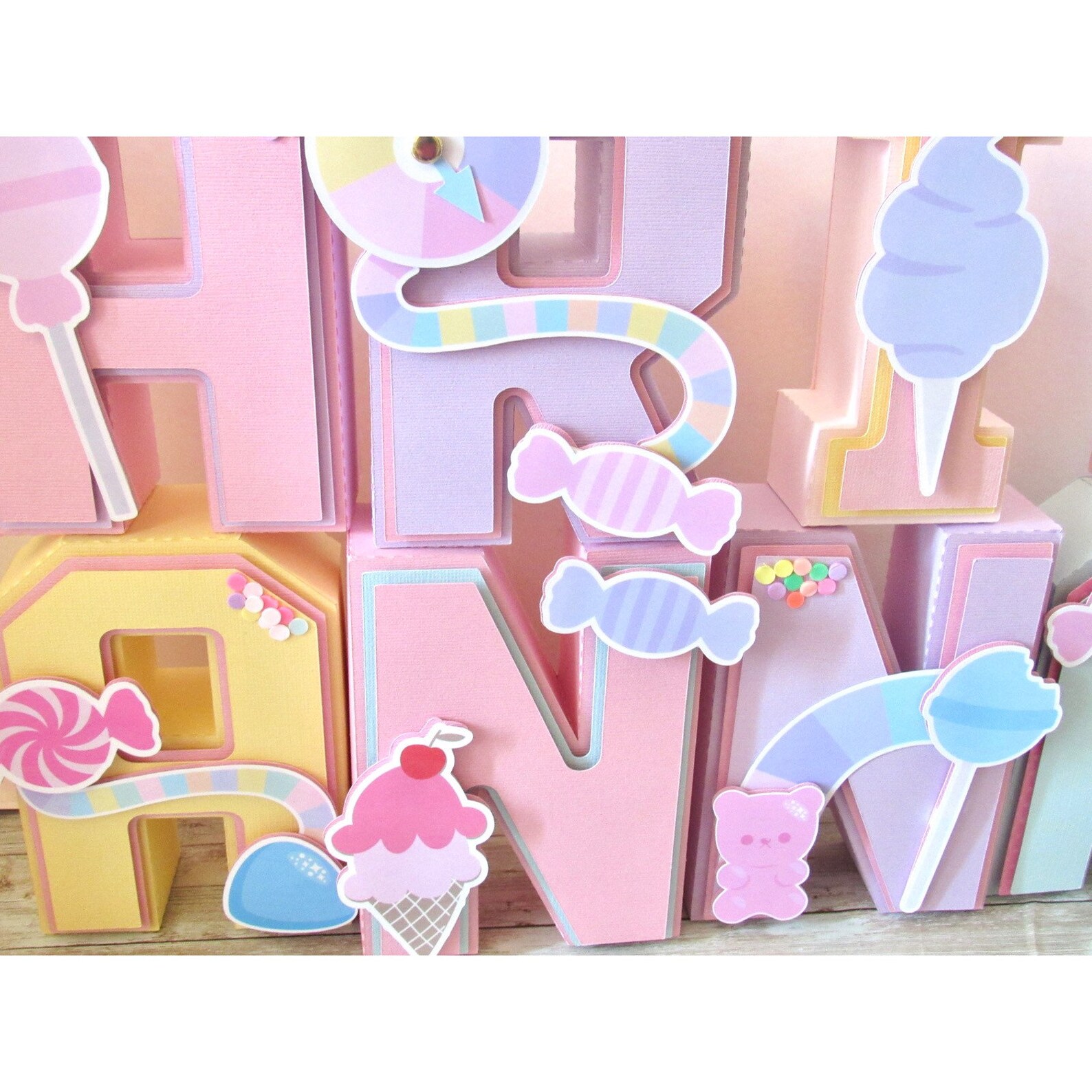 Candyland 3D Letters - Etsy