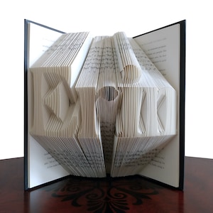 Personalized Name Folded Book, Your Name Here, Book Lover Gift, Birthday Gifts for Her Him, 4 Letter Word