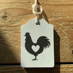 12 Chicken Love Gift Tags, Paper and Party Supplies, Tags